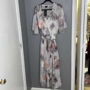 City Chic maxi rose bella wrap dress in size 18 (NWT)